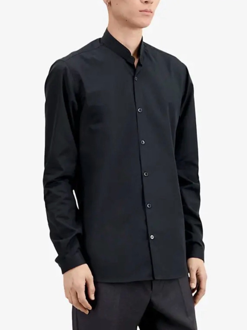 THE KOOPLES Stand-Collar Regular-Fit Cotton-Twill Shirt Fitted